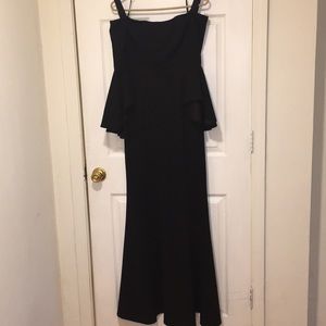 Black floor length prom dress